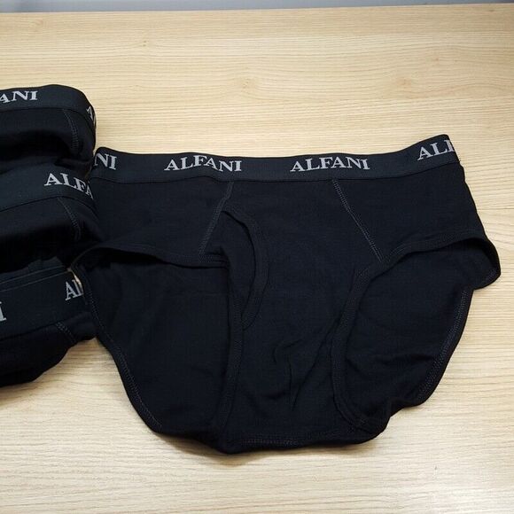 ALFANI Mens Briefs Small Black 4-Pack 100% Cotton Underwear - Picture 2 of 5